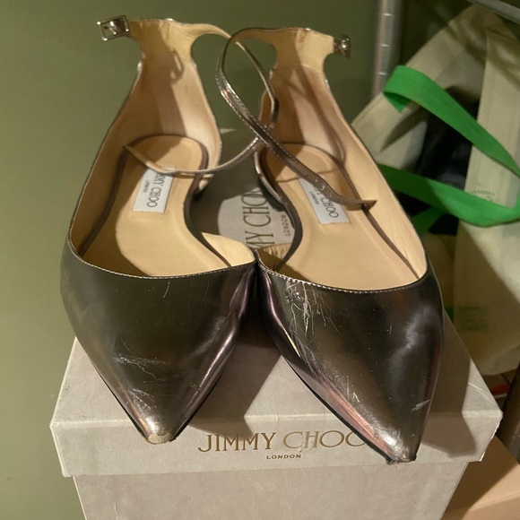 Jimmy Choo metallic Lucy flats - Picture 2 of 6